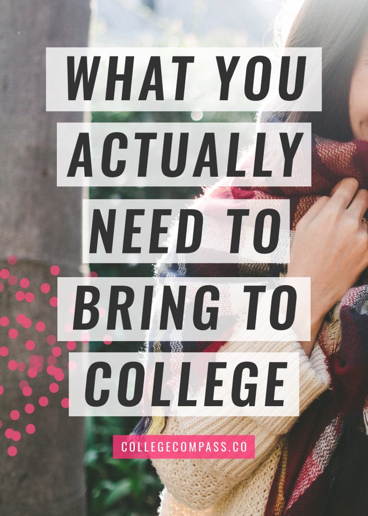 Want to know what you should really bring to college? Save this pin and click through to read my list of college dorm room essentials.